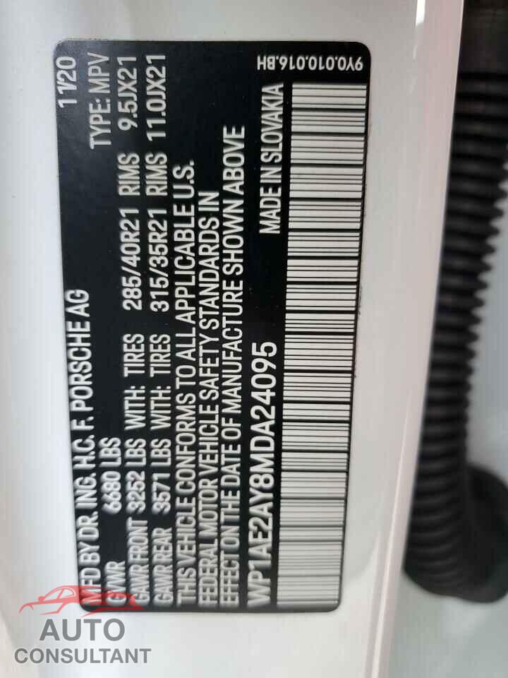 PORSCHE CAYENNE 2021 - WP1AE2AY8MDA24095