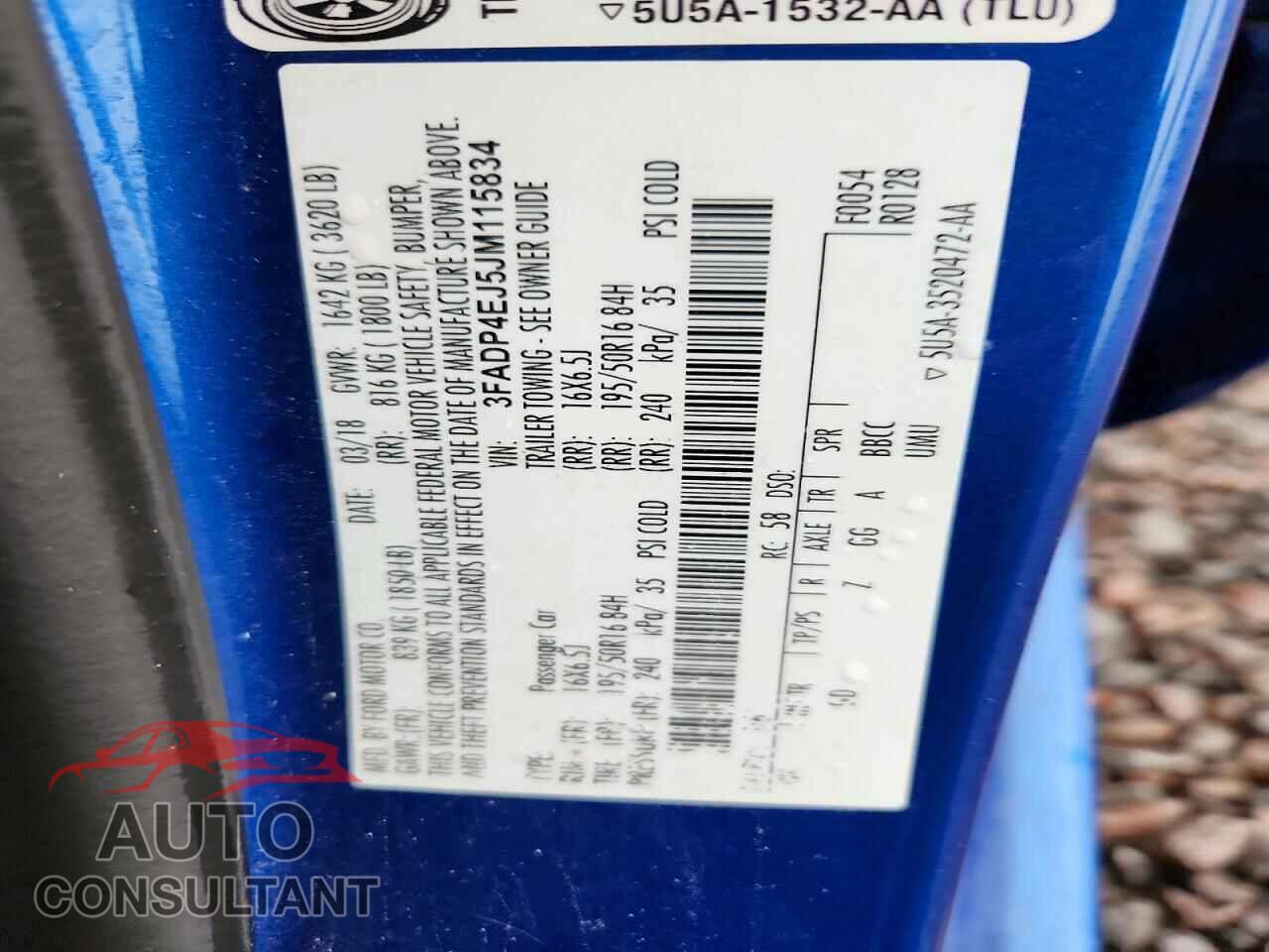 FORD FIESTA 2018 - 3FADP4EJ5JM115834