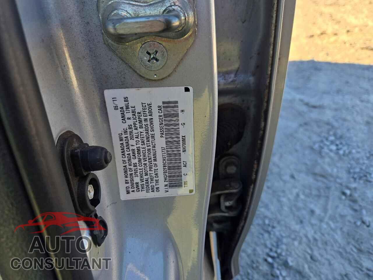 HONDA CIVIC 2012 - 2HGFB2F89CH511737