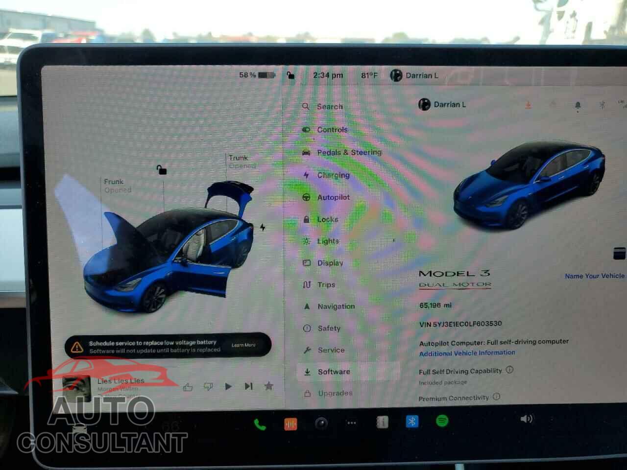 TESLA MODEL 3 2020 - 5YJ3E1EC0LF603530