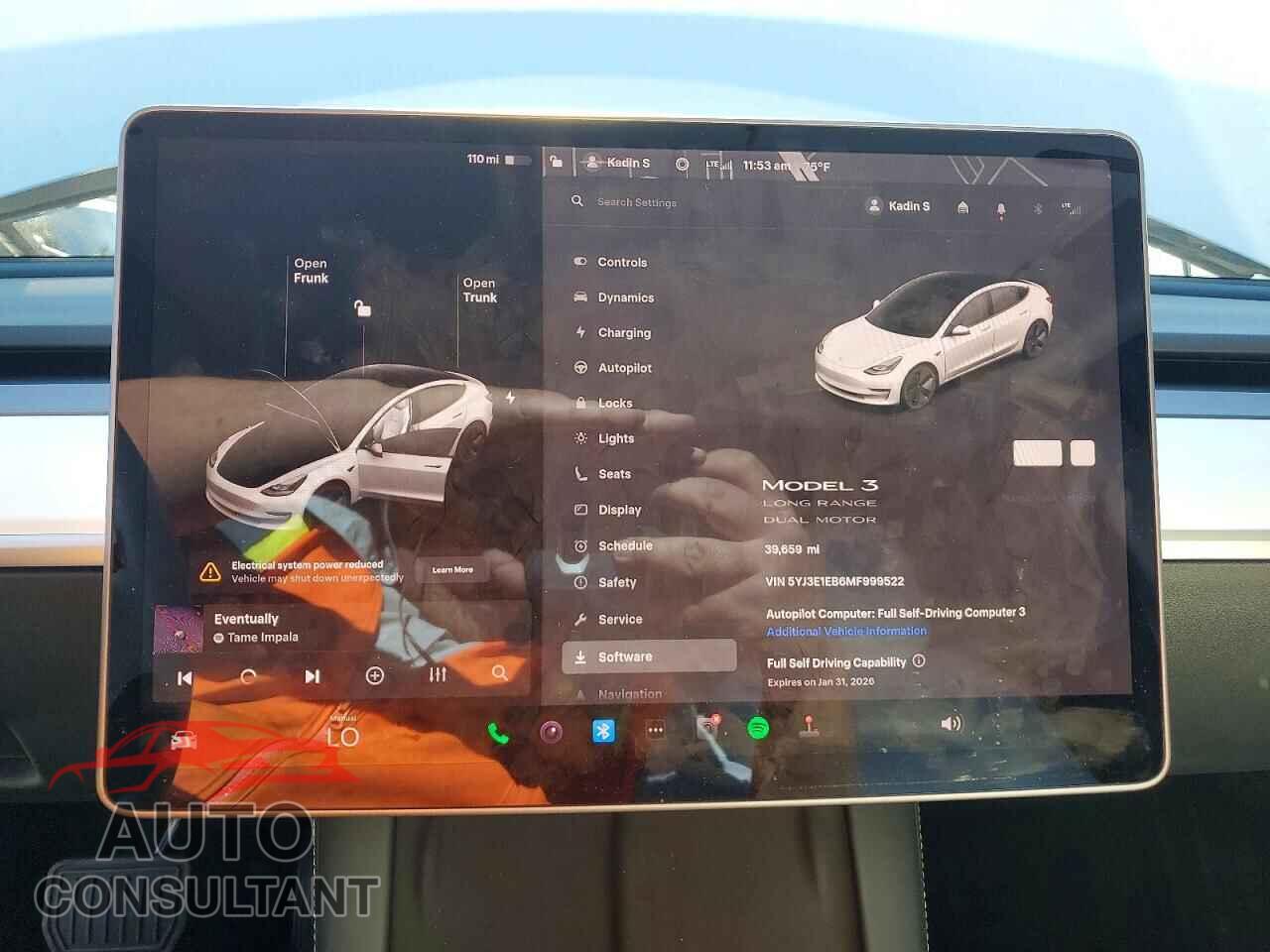 TESLA MODEL 3 2021 - 5YJ3E1EB6MF999522