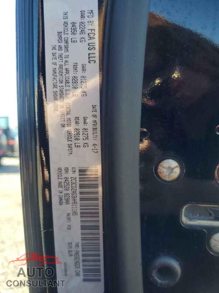 DODGE CHALLENGER 2017 - 2C3CDZAG3HH611105