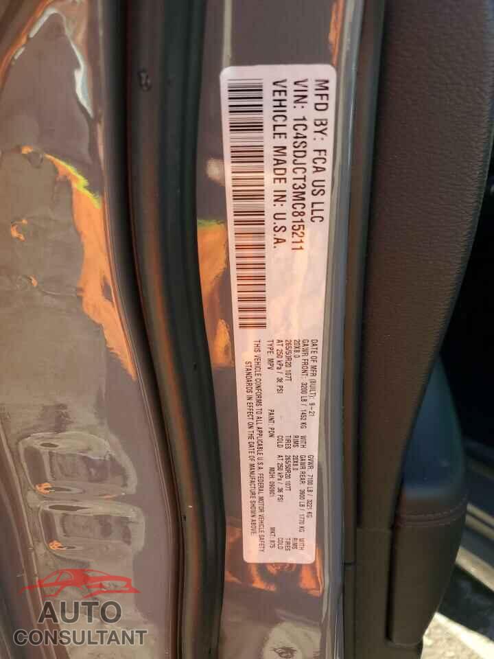 DODGE DURANGO 2021 - 1C4SDJCT3MC815211