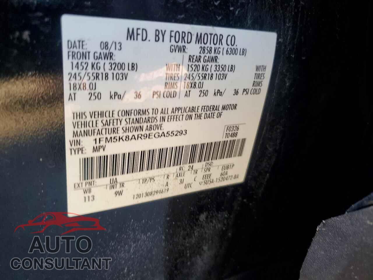 FORD EXPLORER 2014 - 1FM5K8AR9EGA55293