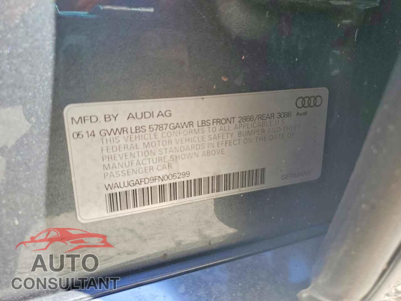 AUDI A8 2015 - WAUJGAFD9FN005299