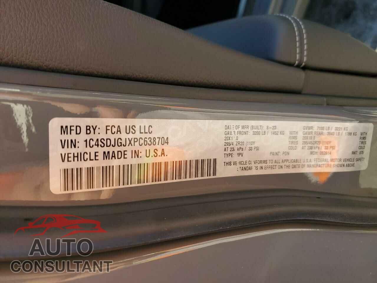 DODGE DURANGO 2023 - 1C4SDJGJXPC638704