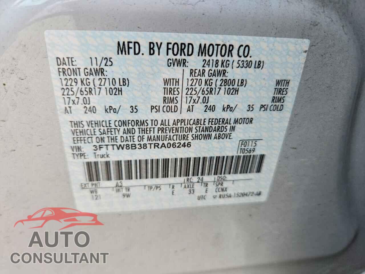 FORD MAVERICK 2026 - 3FTTW8B38TRA06246