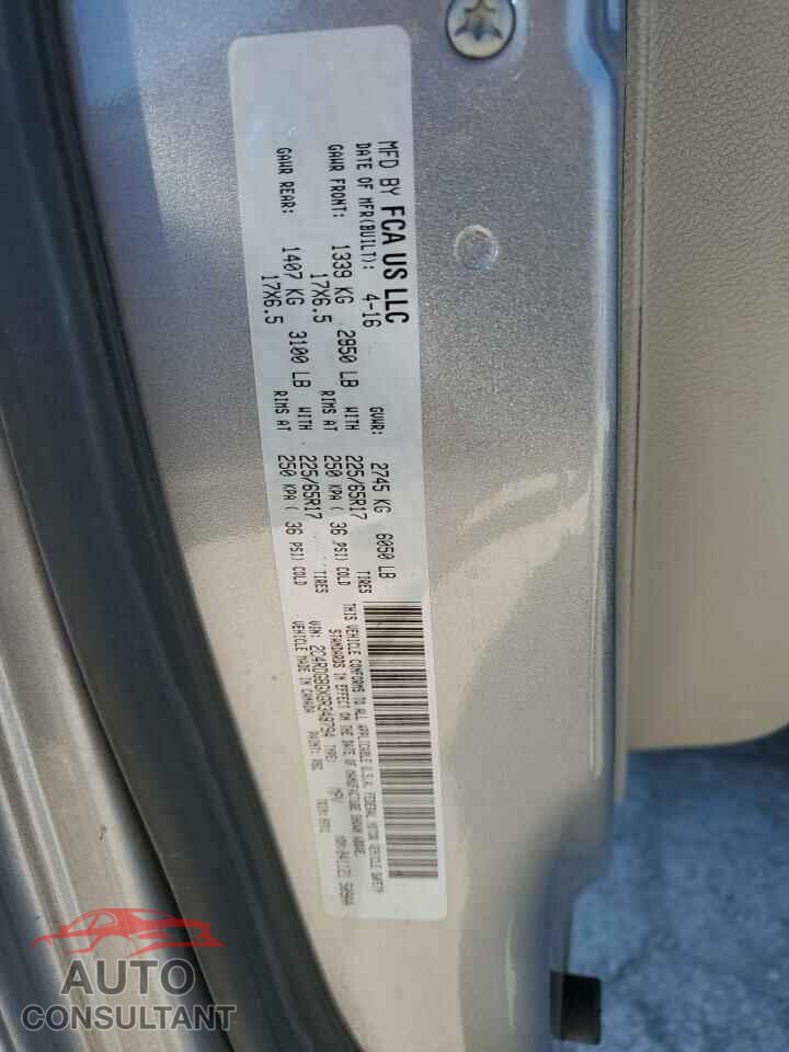 DODGE CARAVAN 2016 - 2C4RDGBGXGR349794