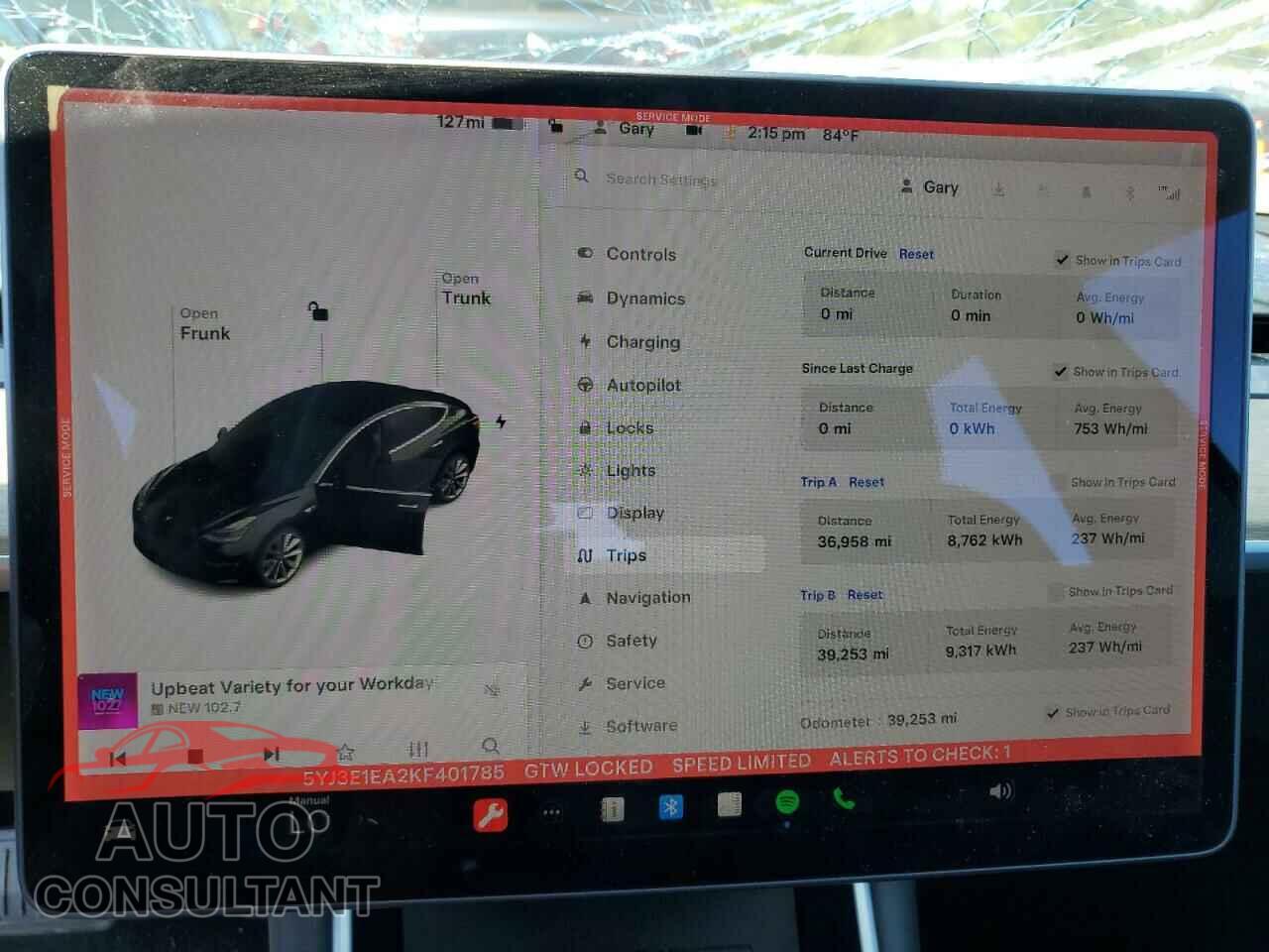 TESLA MODEL 3 2019 - 5YJ3E1EA2KF401785