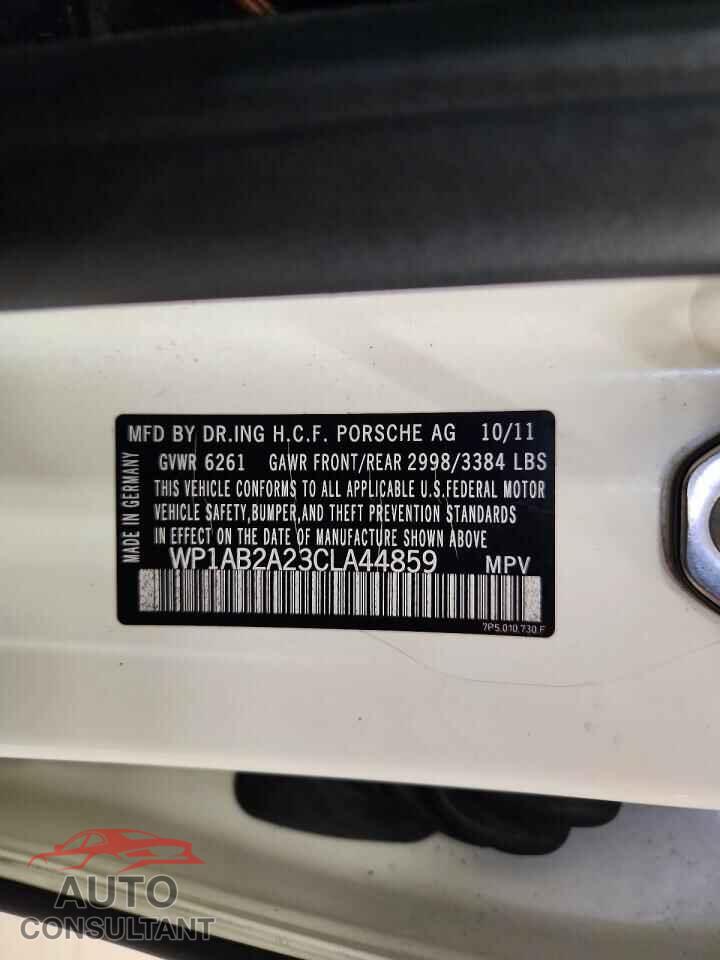 PORSCHE CAYENNE 2012 - WP1AB2A23CLA44859