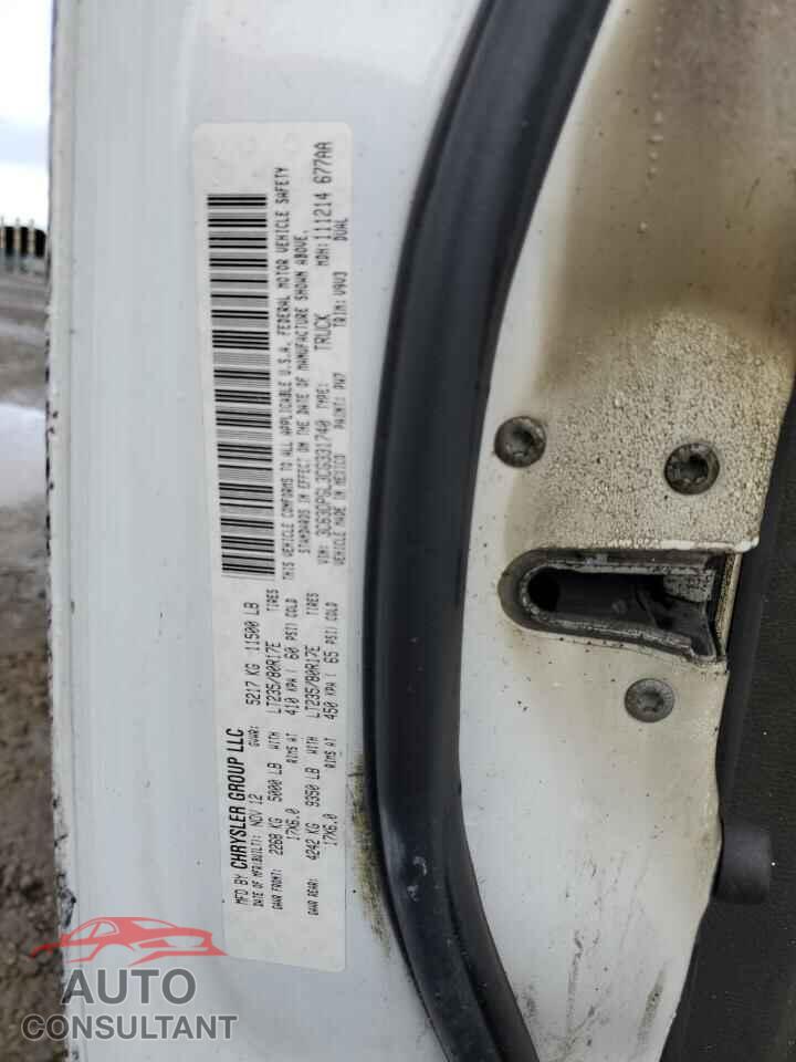DODGE RAM 3500 2012 - 3C63DPGL3CG331740