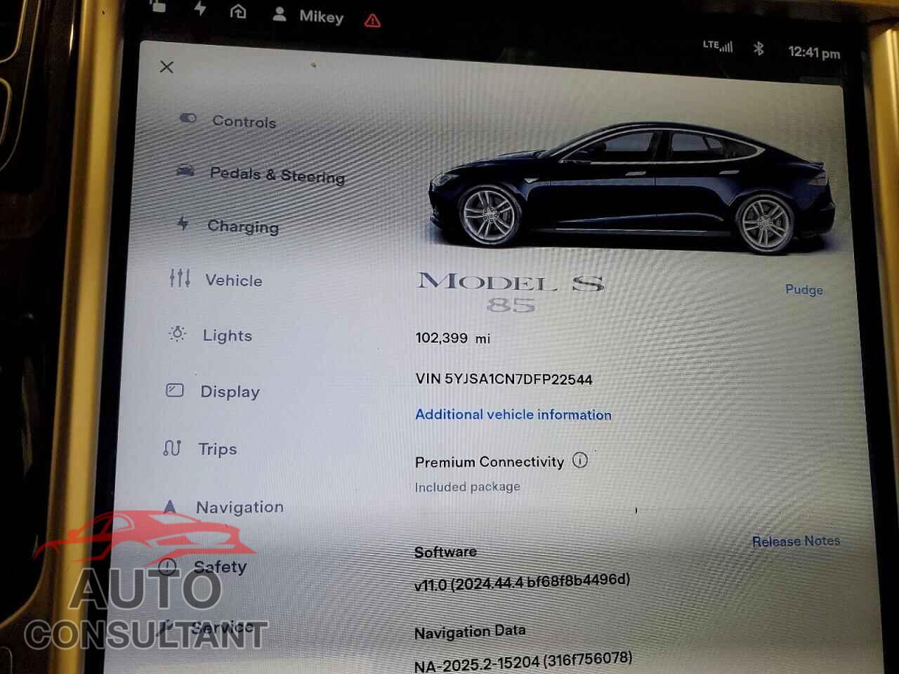 TESLA MODEL S 2013 - 5YJSA1CN7DFP22544