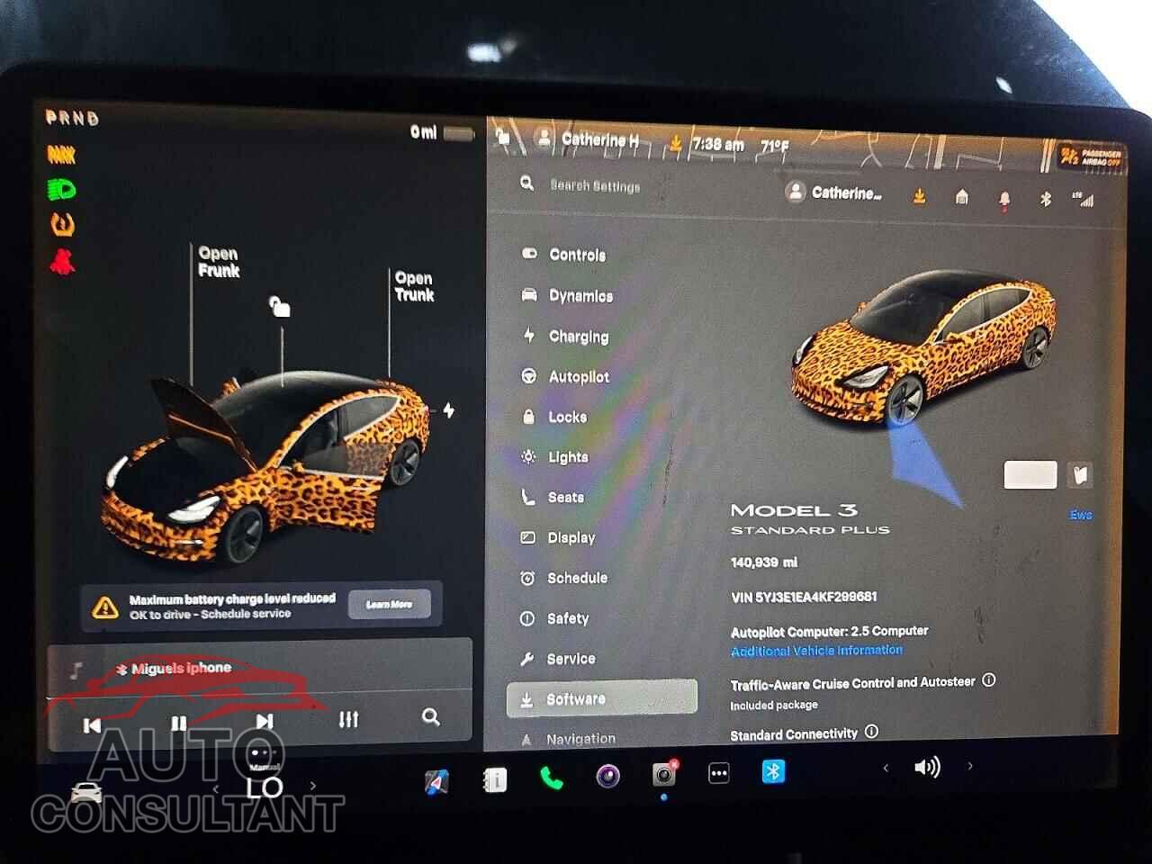 TESLA MODEL 3 2019 - 5YJ3E1EA4KF299681