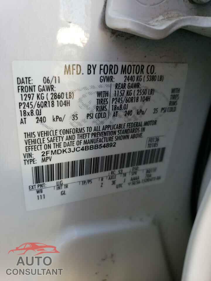 FORD EDGE 2011 - 2FMDK3JC4BBB54892