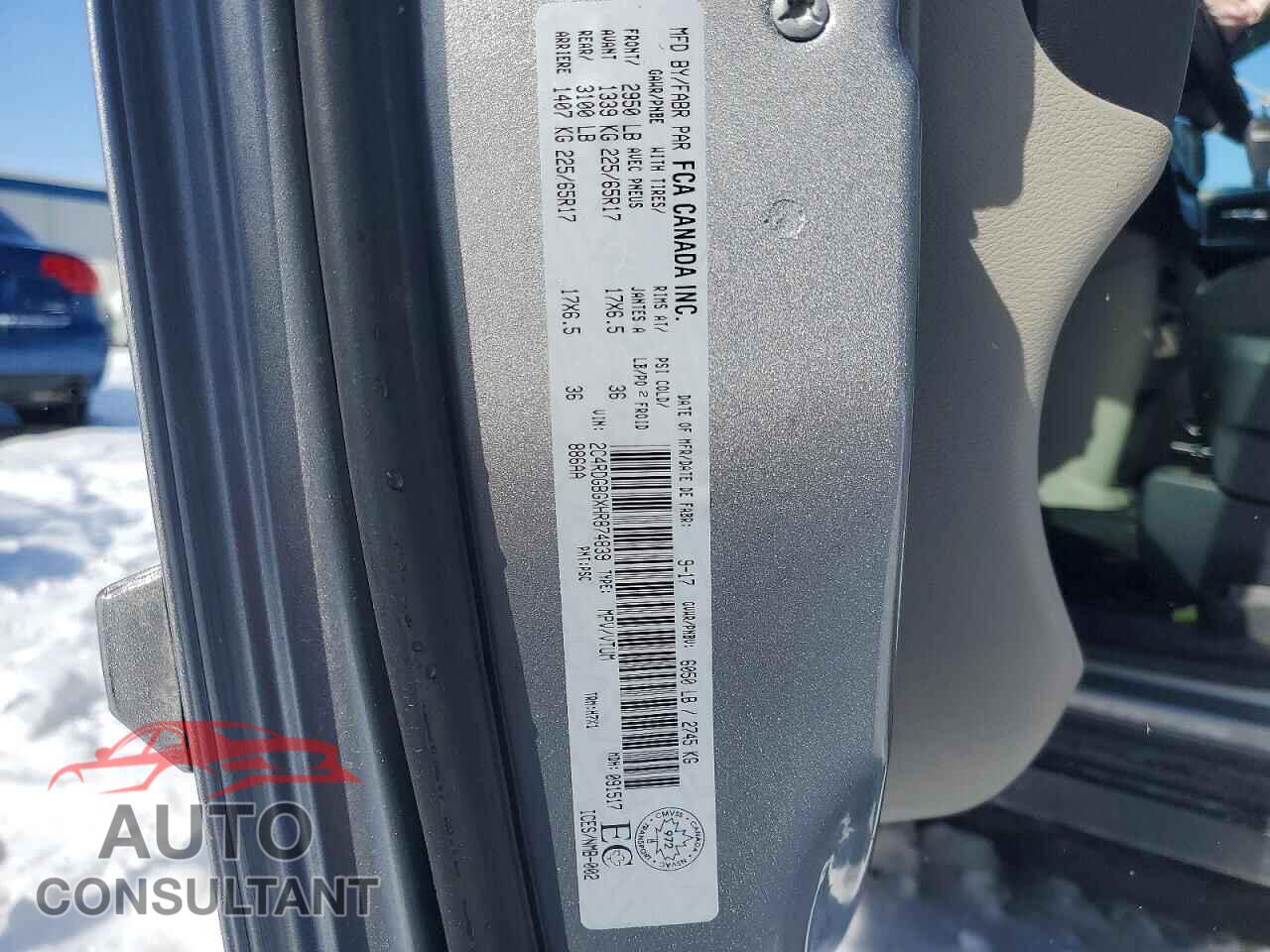 DODGE CARAVAN 2017 - 2C4RDGBGXHR874839