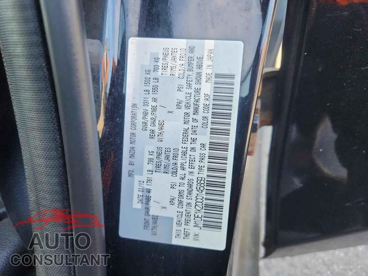 MAZDA 2 2012 - JM1DE1KZ0C0145869