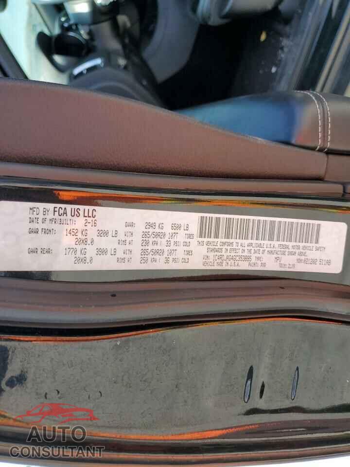DODGE DURANGO 2016 - 1C4RDJAG4GC353895