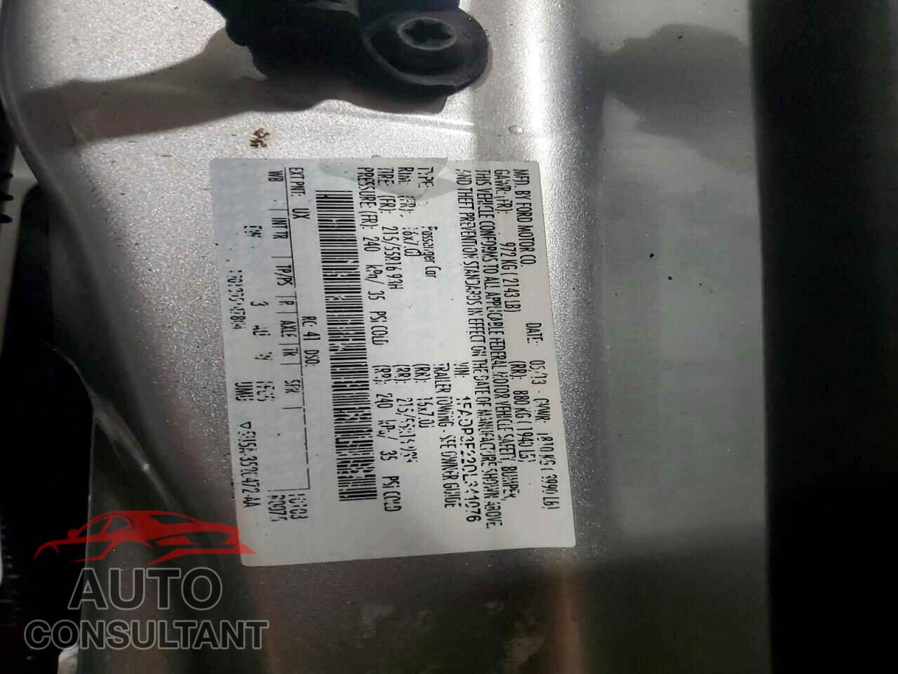 FORD FOCUS 2013 - 1FADP3F22DL341076