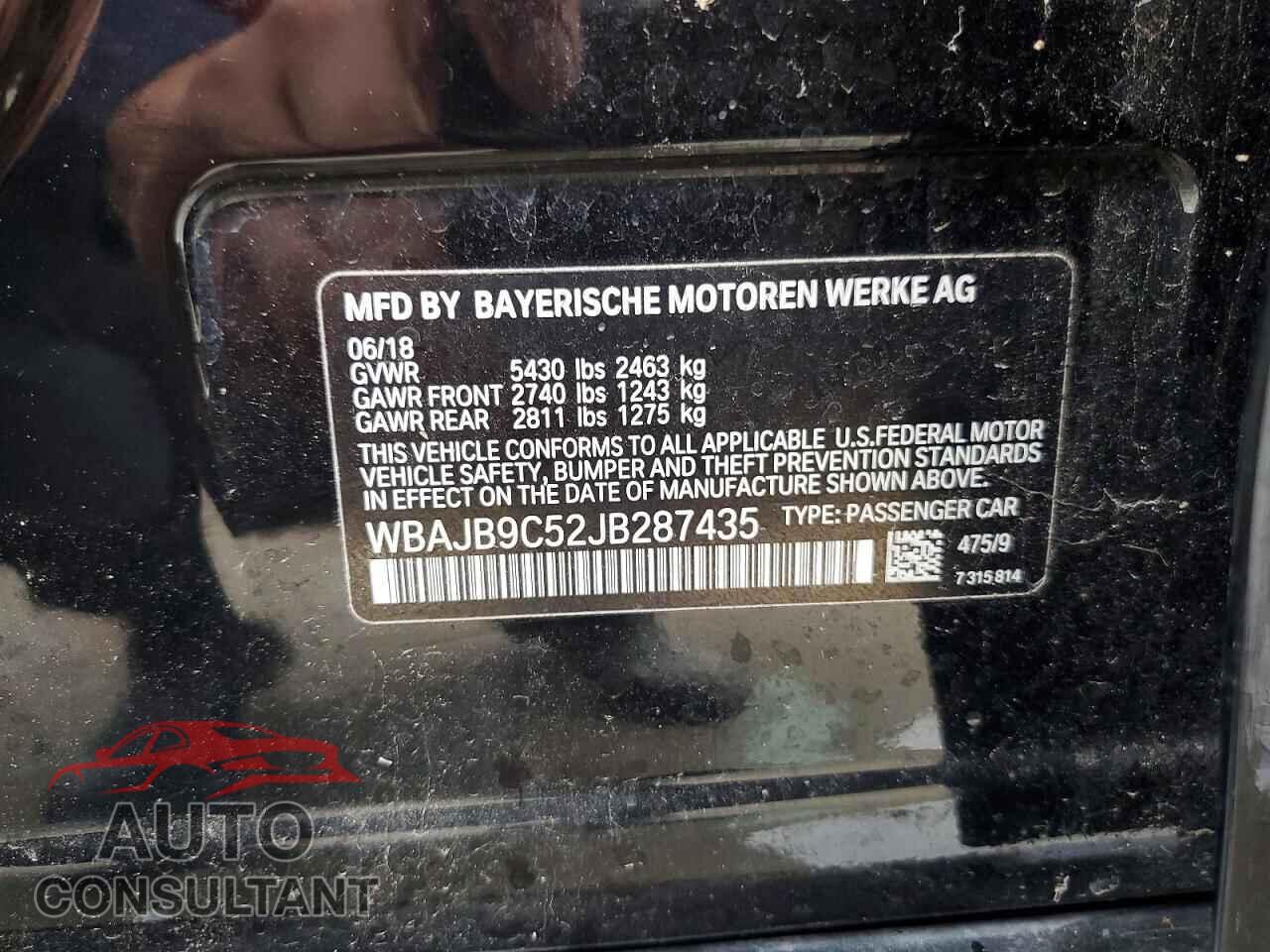 BMW M5 2018 - WBAJB9C52JB287435