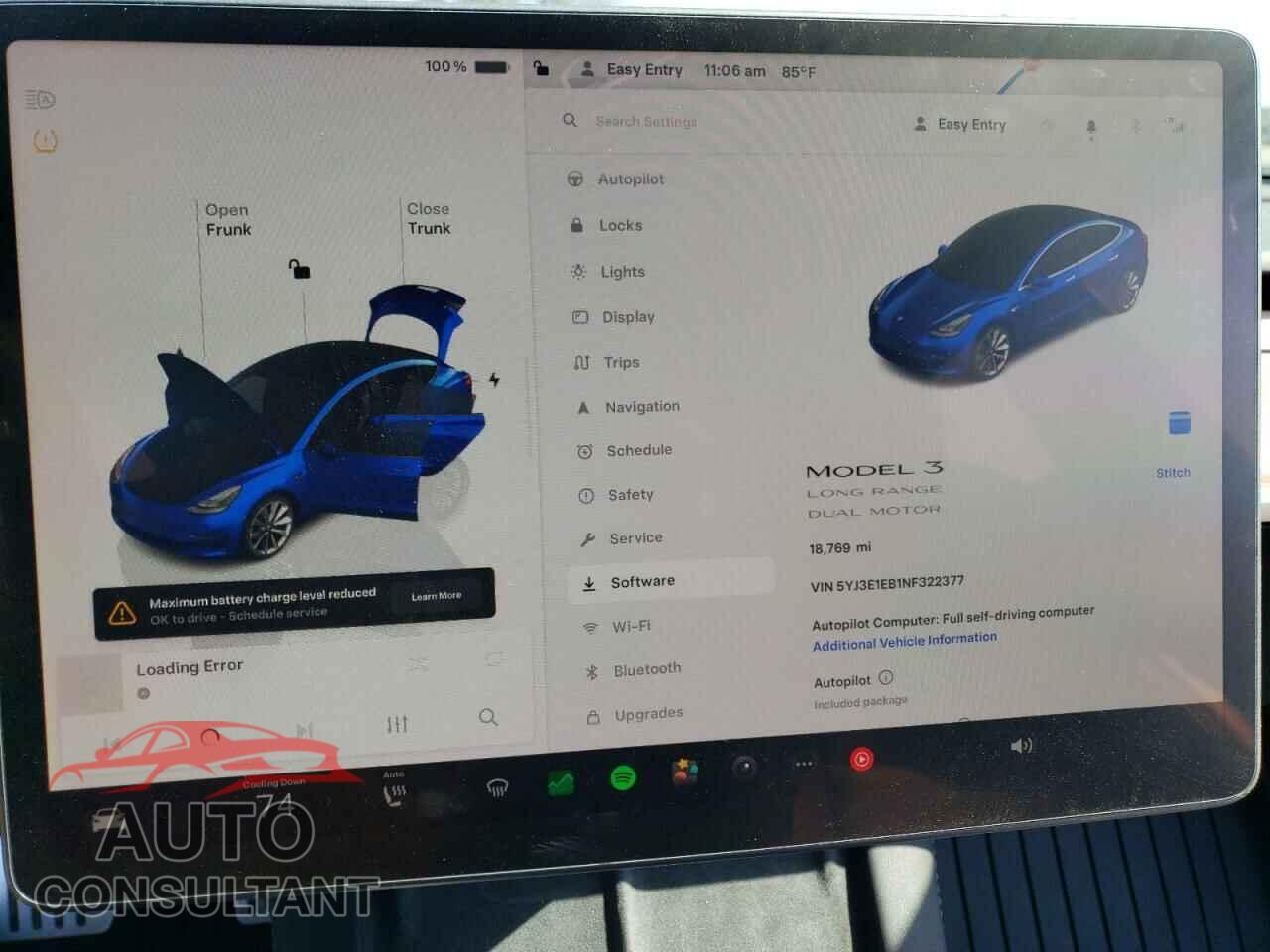 TESLA MODEL 3 2022 - 5YJ3E1EB1NF322377