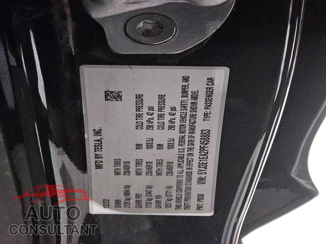 TESLA MODEL 3 2023 - 5YJ3E1EA2PF458883