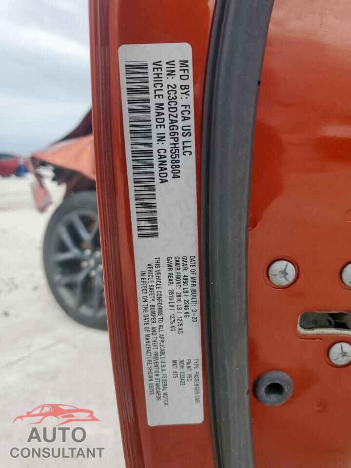 DODGE CHALLENGER 2023 - 2C3CDZAG6PH558804