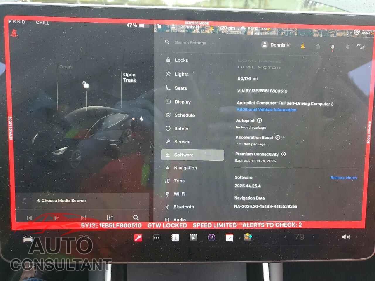 TESLA MODEL 3 2020 - 5YJ3E1EB5LF800510