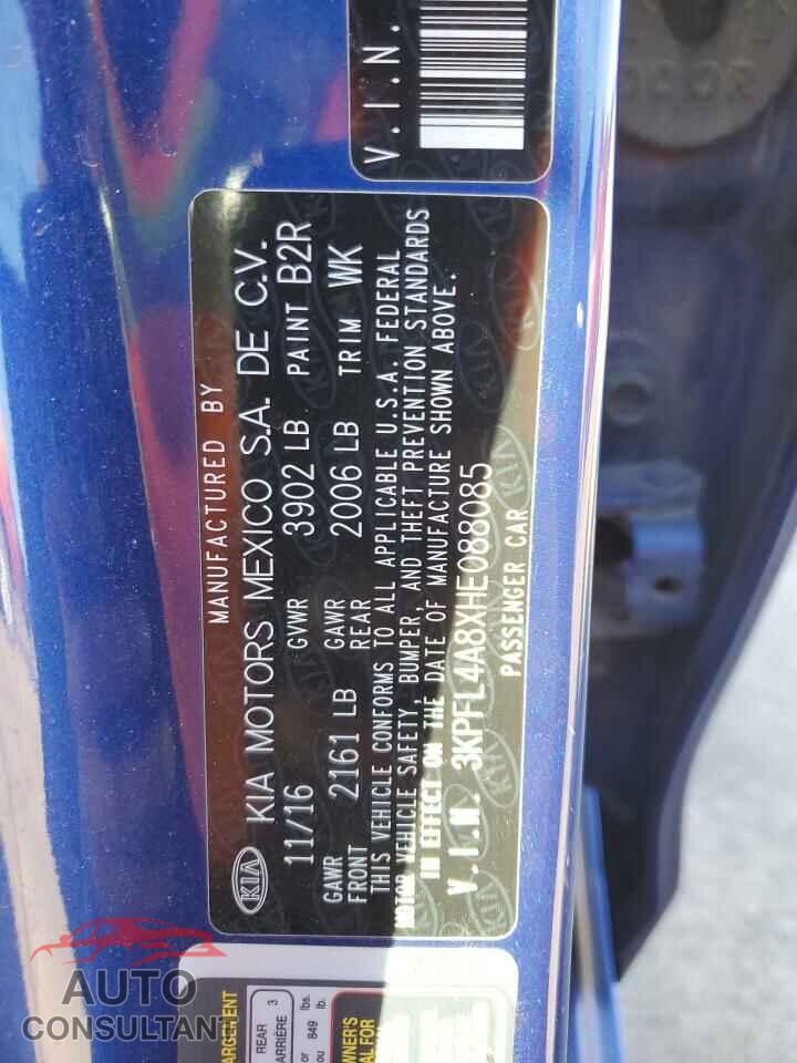 KIA FORTE 2017 - 3KPFL4A8XHE088085