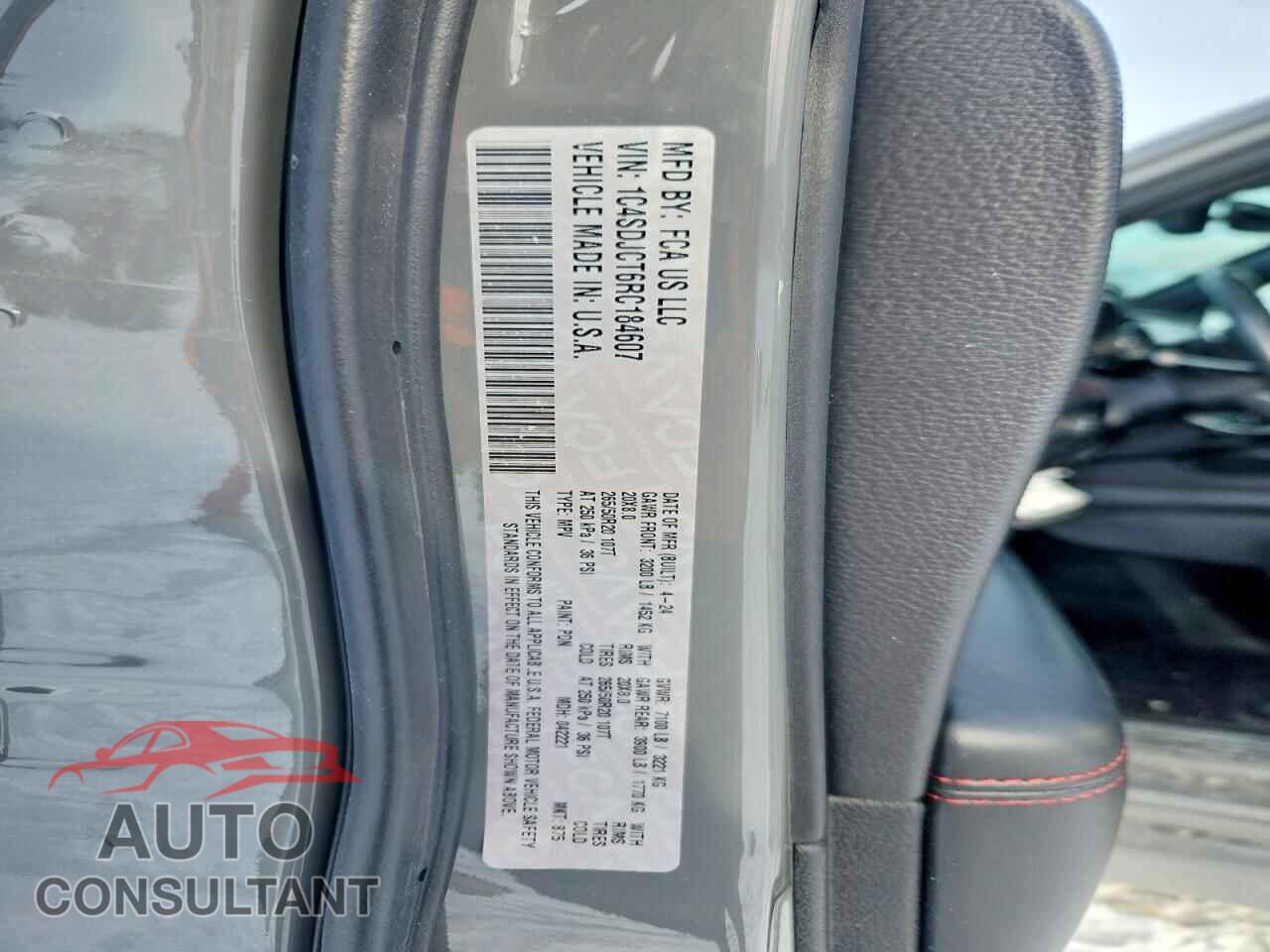 DODGE DURANGO 2024 - 1C4SDJCT6RC184607