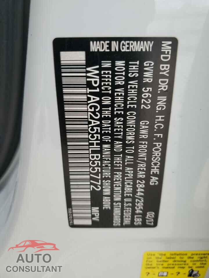 PORSCHE MACAN 2017 - WP1AG2A55HLB55772