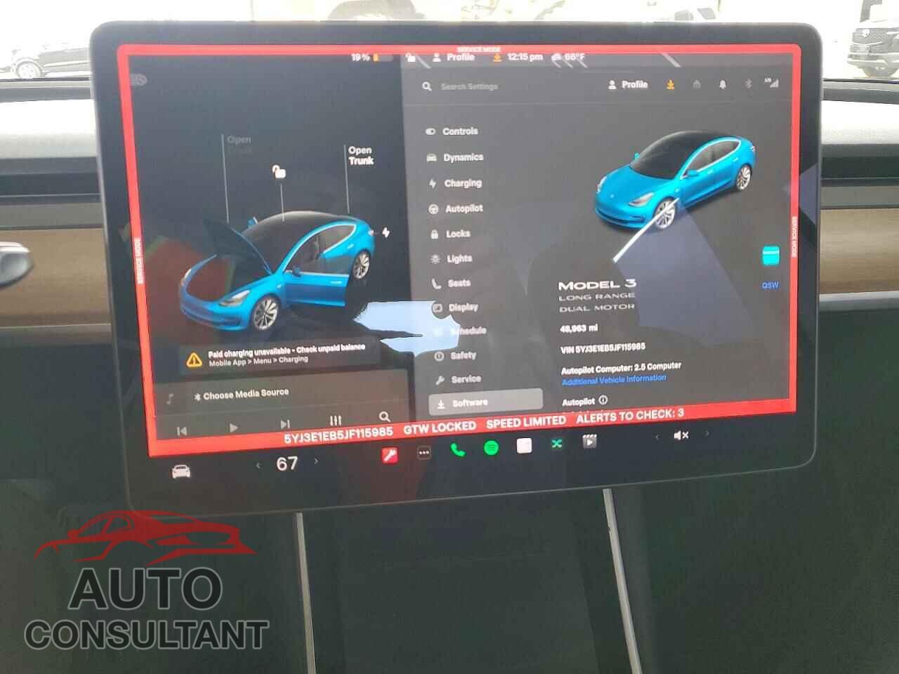 TESLA MODEL 3 2018 - 5YJ3E1EB5JF115985