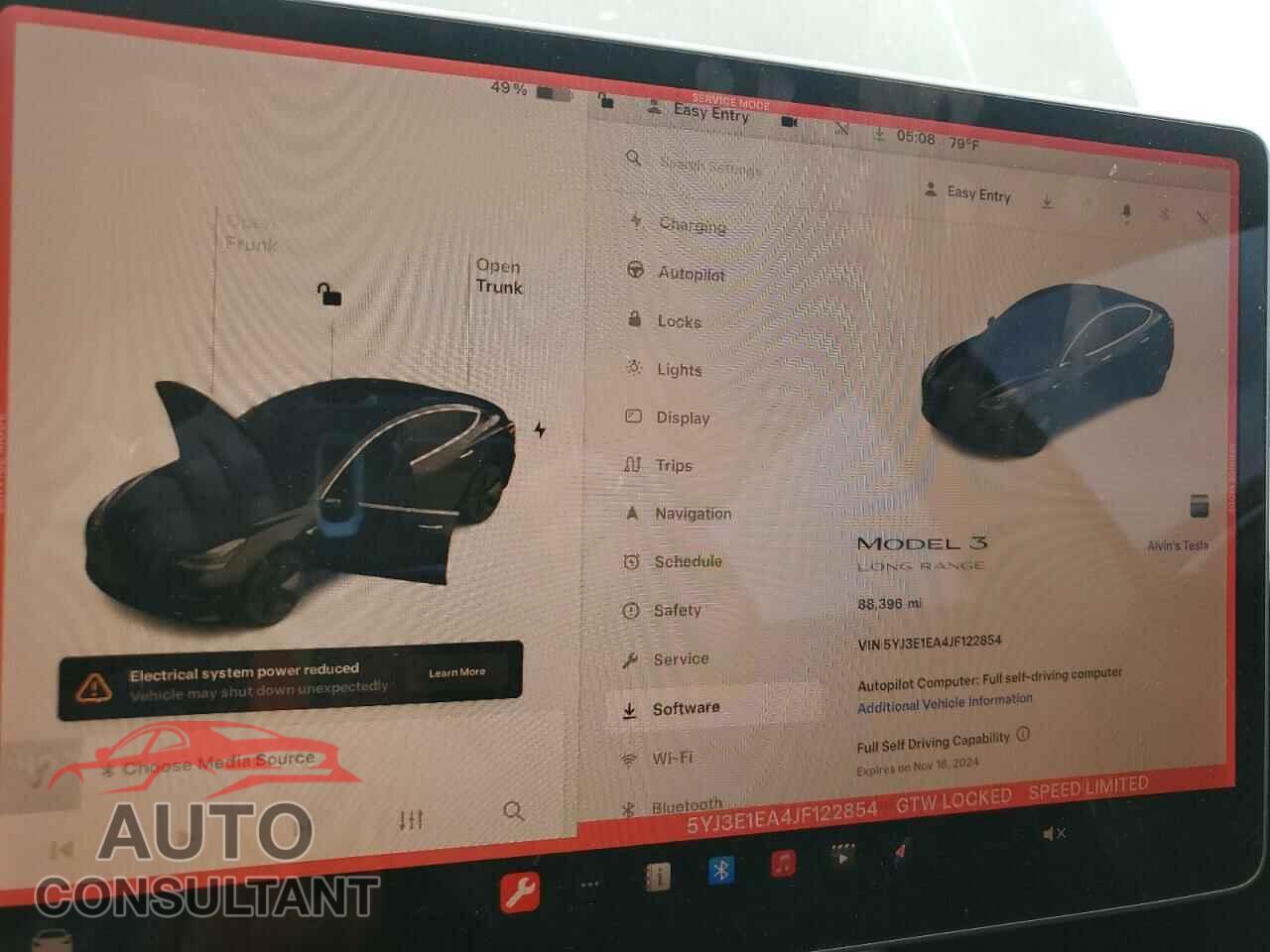 TESLA MODEL 3 2018 - 5YJ3E1EA4JF122854