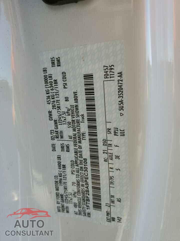 FORD F250 2023 - 1FTBF2BA9PEC30108