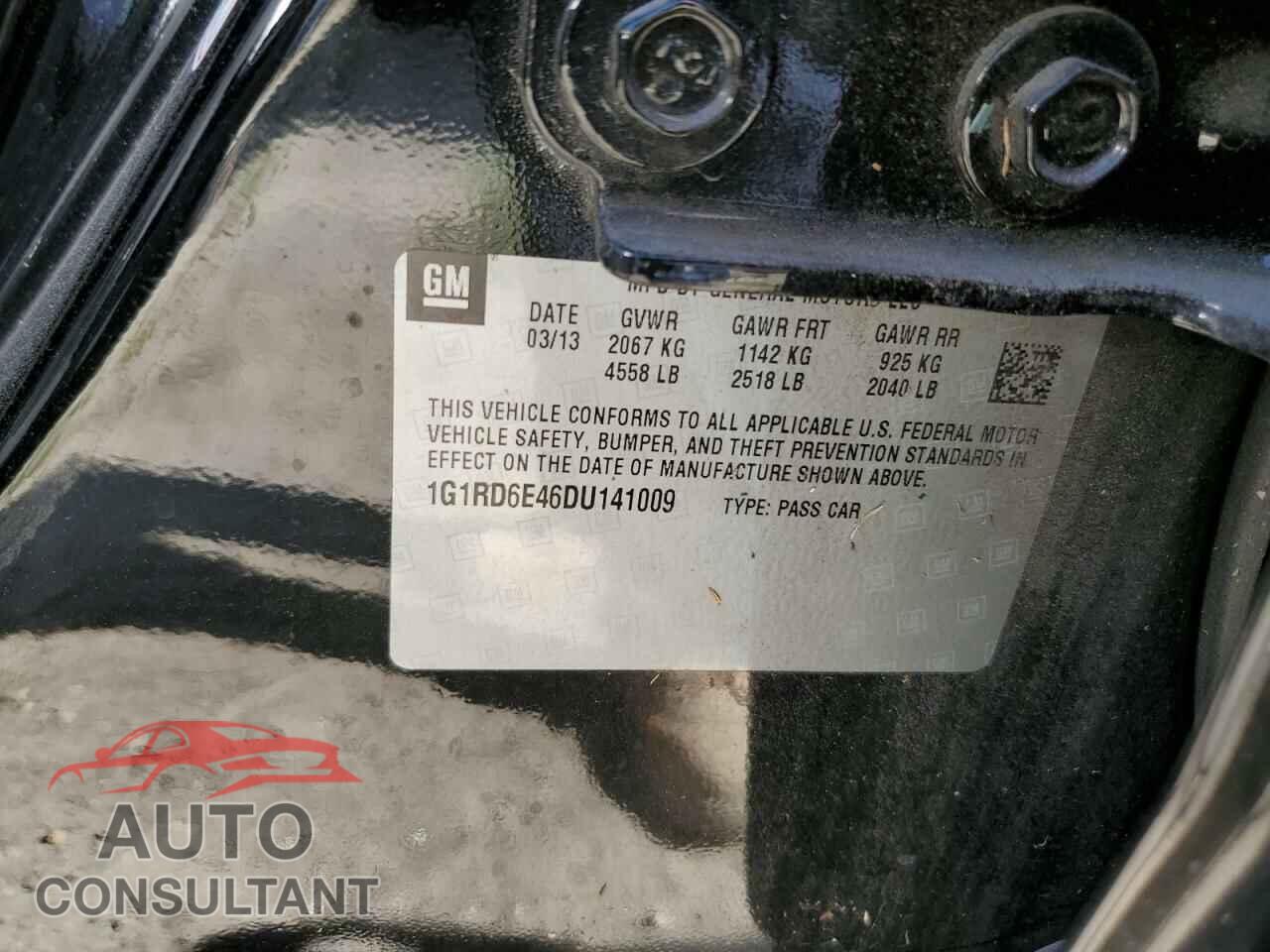 CHEVROLET VOLT 2013 - 1G1RD6E46DU141009