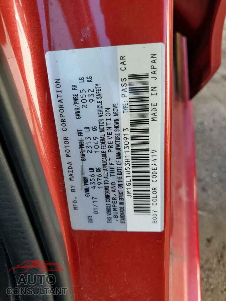 MAZDA 6 2017 - JM1GL1U53H1130913