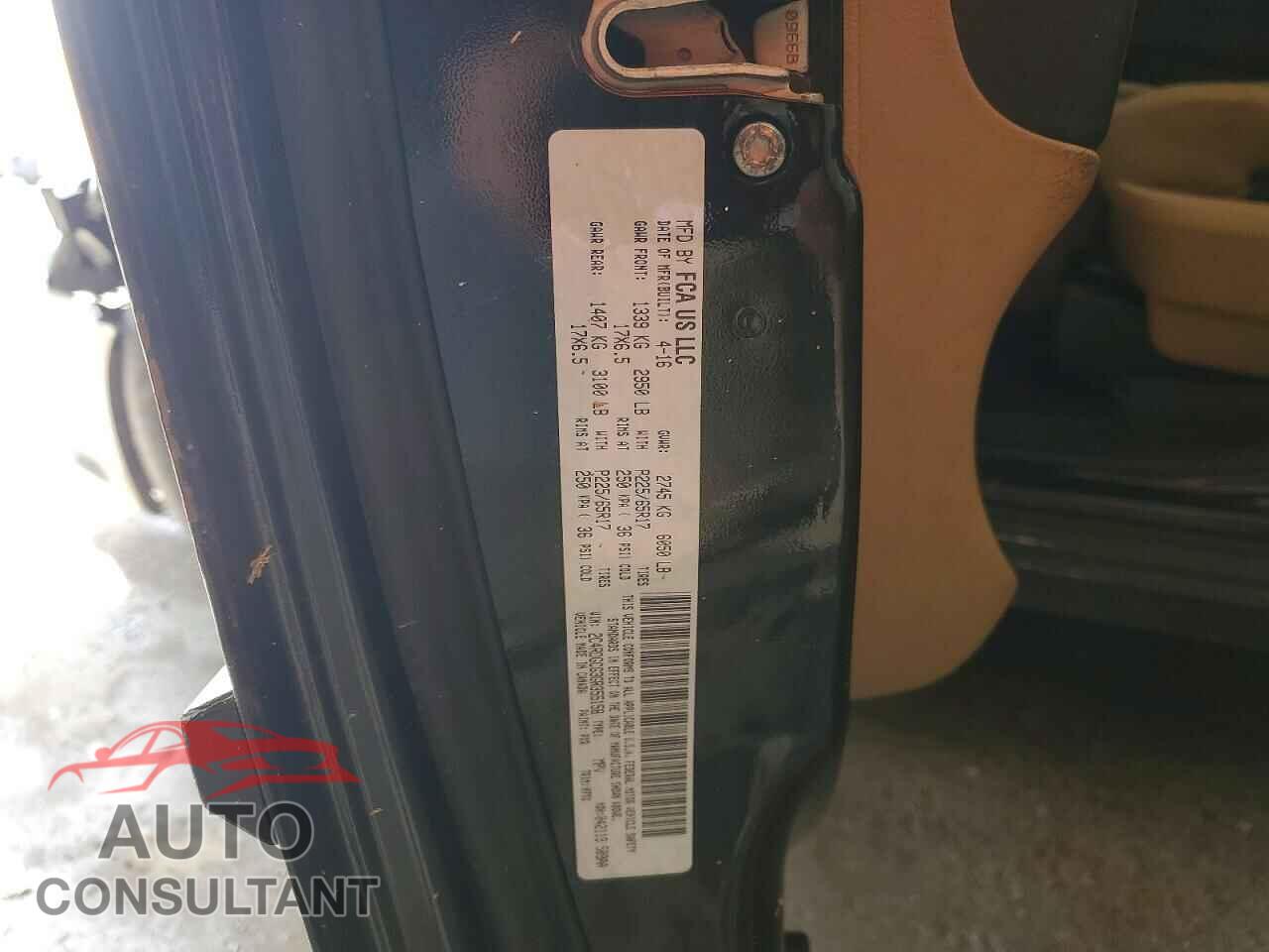 DODGE CARAVAN 2016 - 2C4RDGCG3GR355158