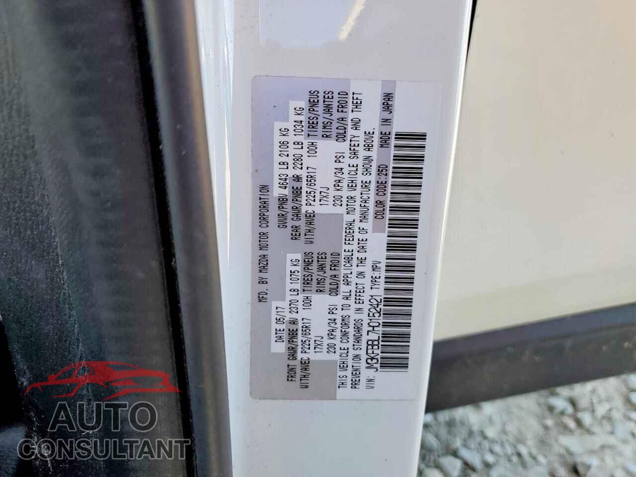 MAZDA CX-5 2017 - JM3KFBBL7H0152421