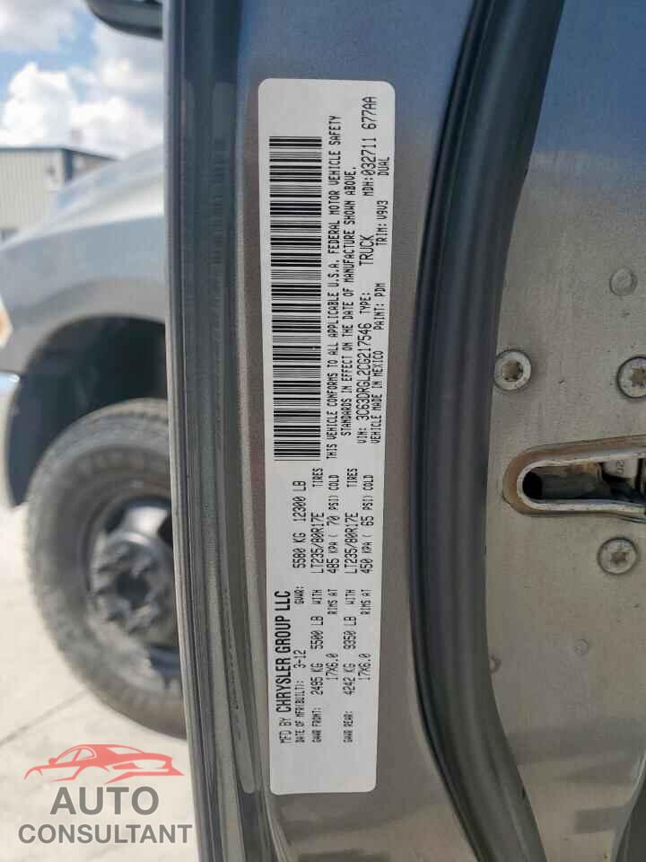 DODGE RAM 3500 2012 - 3C63DRGL2CG217546
