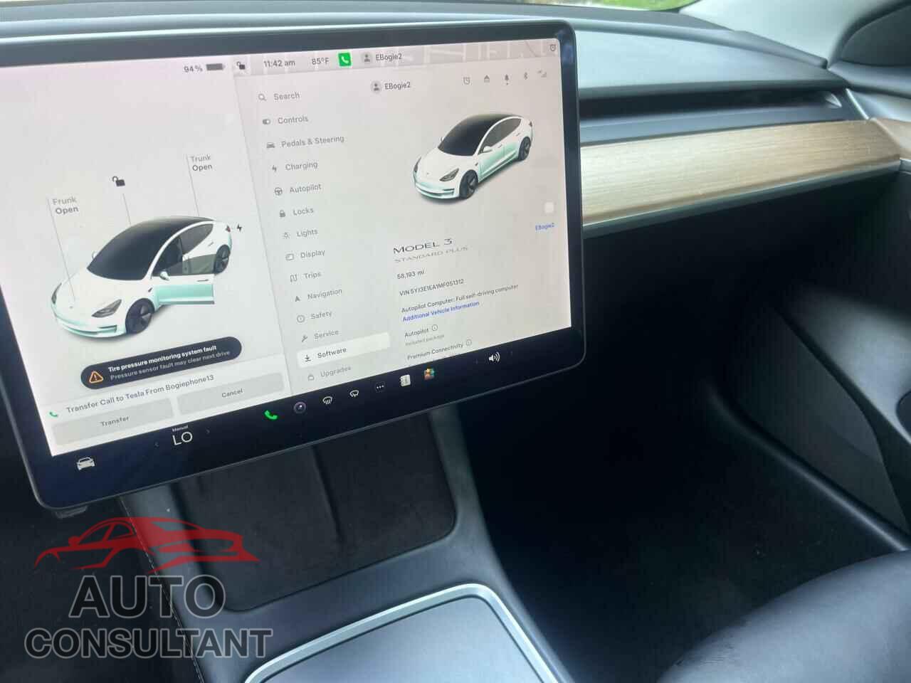 TESLA MODEL 3 2021 - 5YJ3E1EA1MF051312