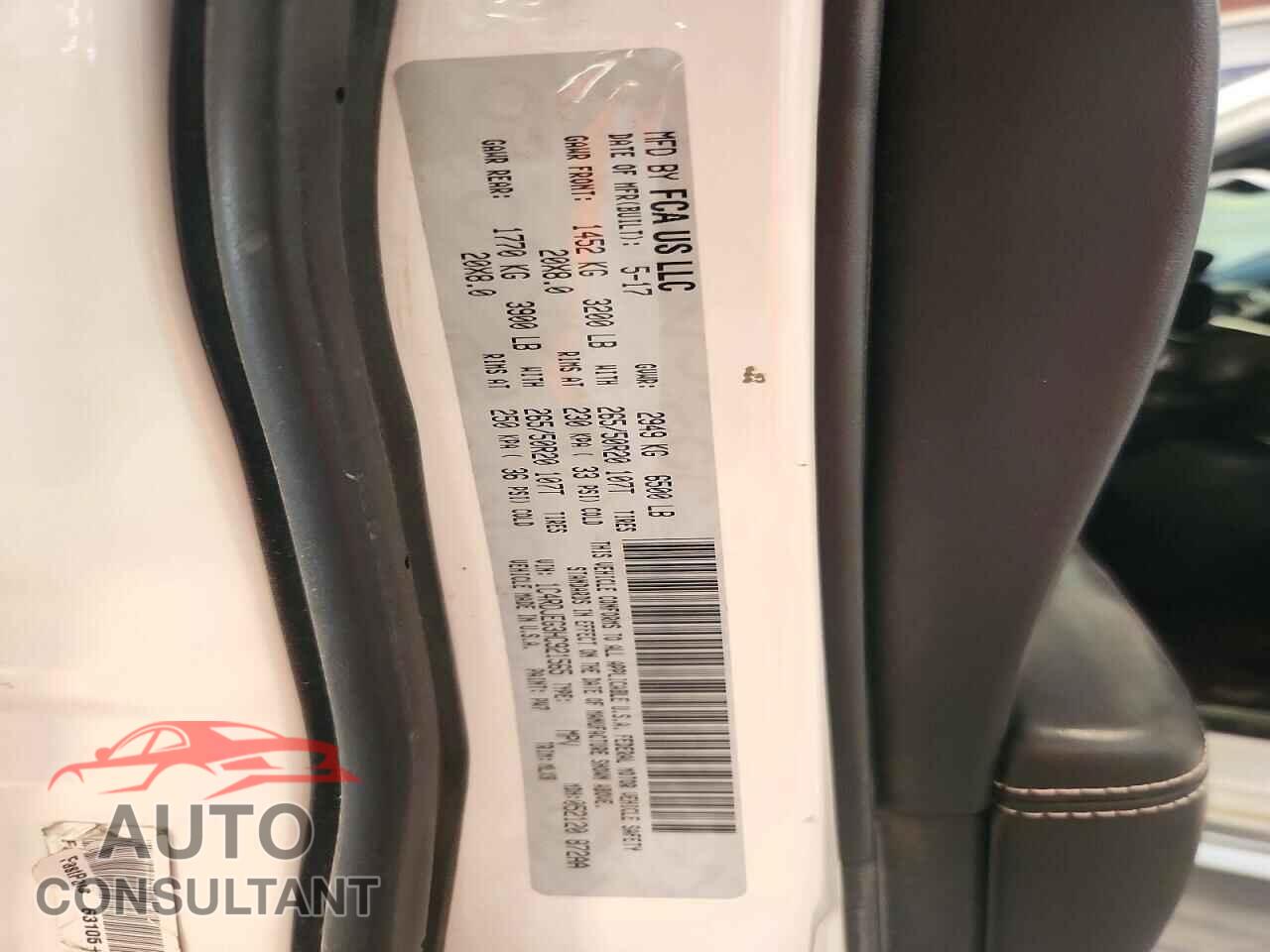 DODGE DURANGO 2017 - 1C4RDJEG3HC921565