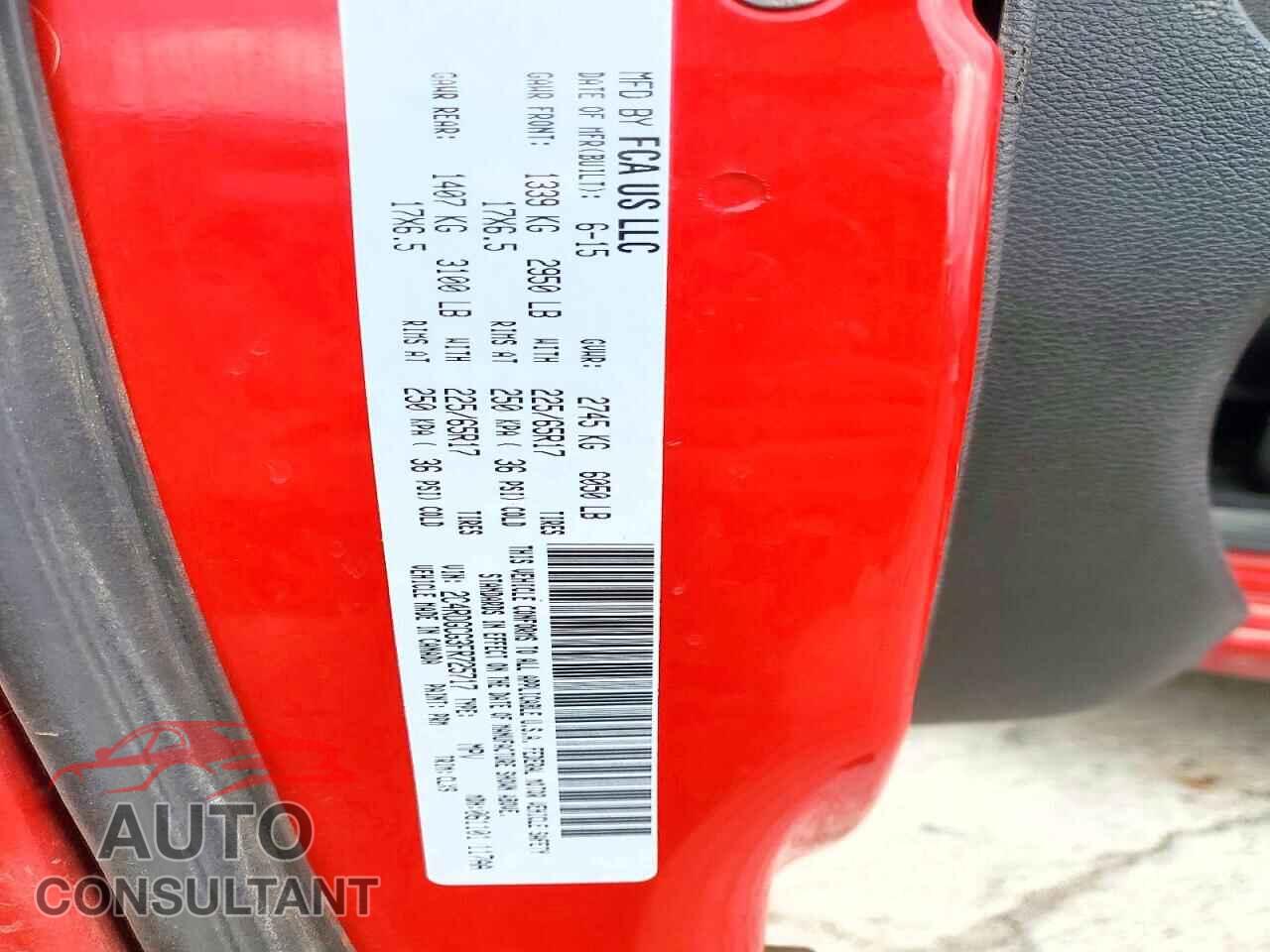 DODGE CARAVAN 2015 - 2C4RDGCG3FR725717
