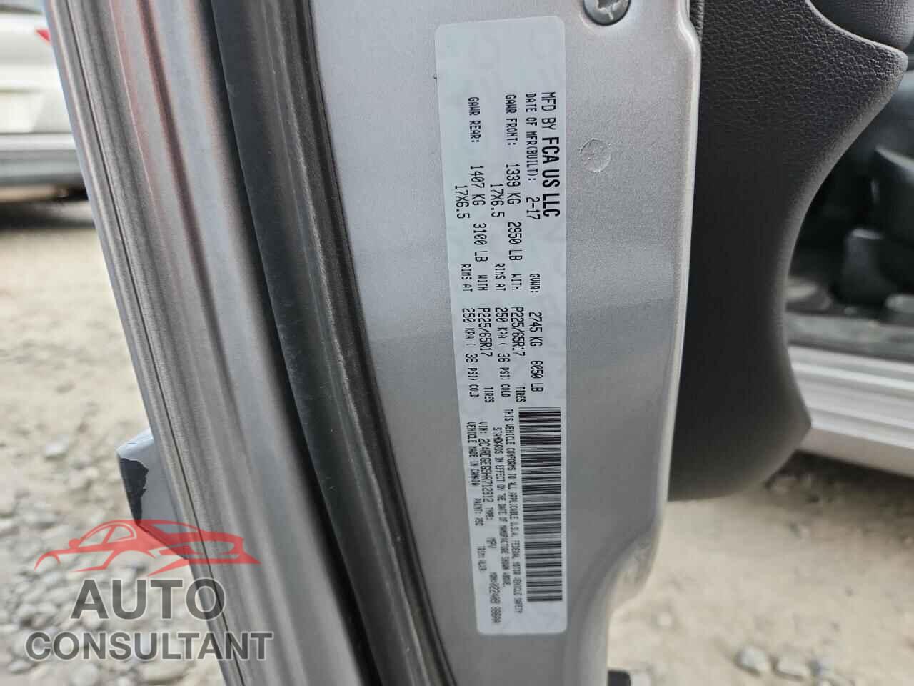 DODGE CARAVAN 2017 - 2C4RDGEG9HR712812