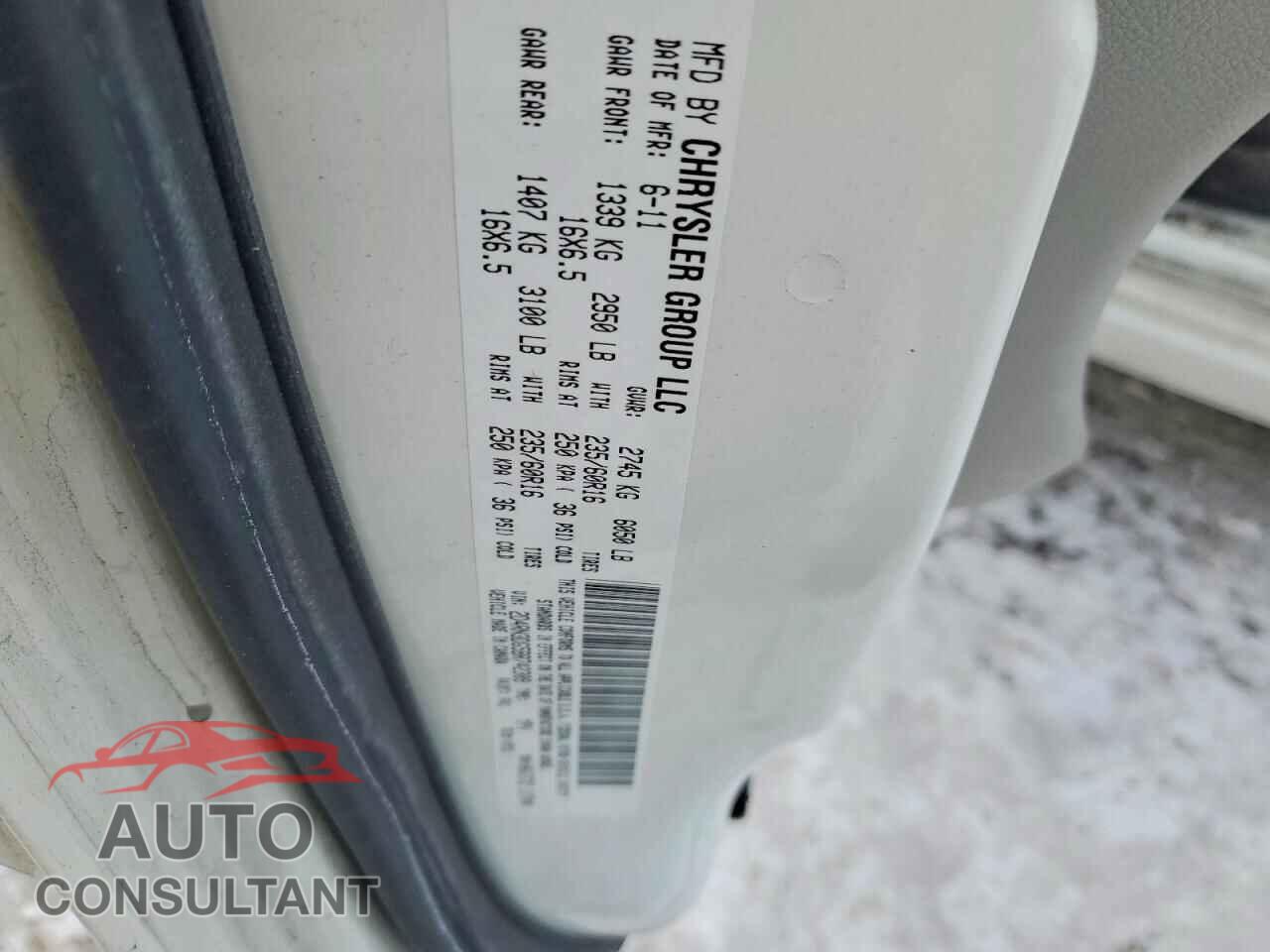 DODGE CARAVAN 2011 - 2D4RN3DG5BR742309