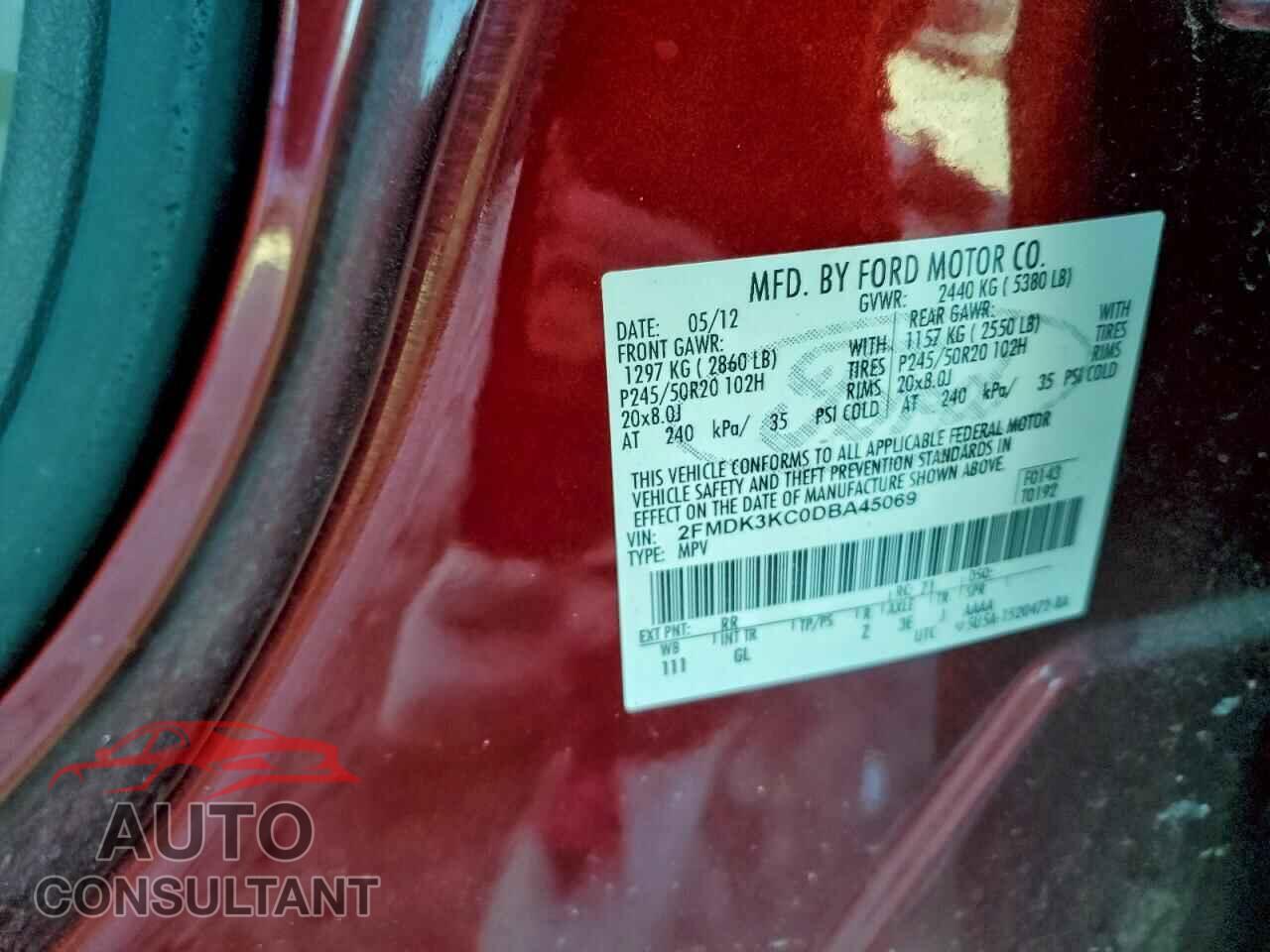 FORD EDGE 2013 - 2FMDK3KC0DBA45069