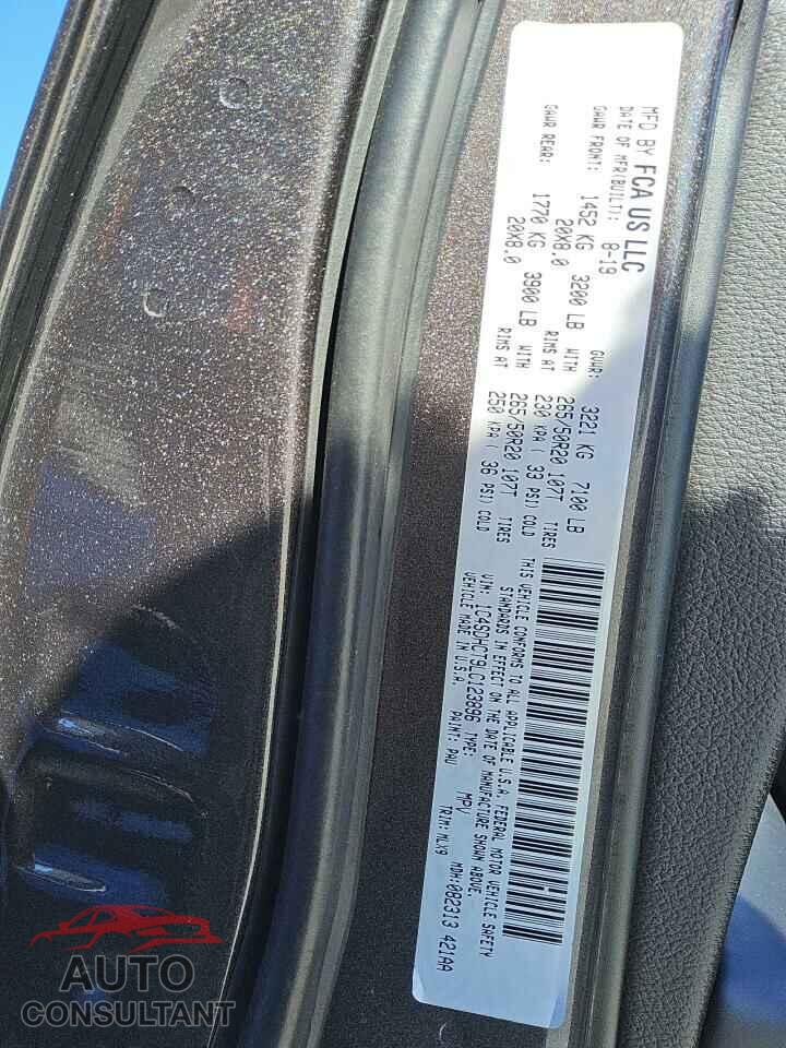 DODGE DURANGO 2020 - 1C4SDHCT9LC123896