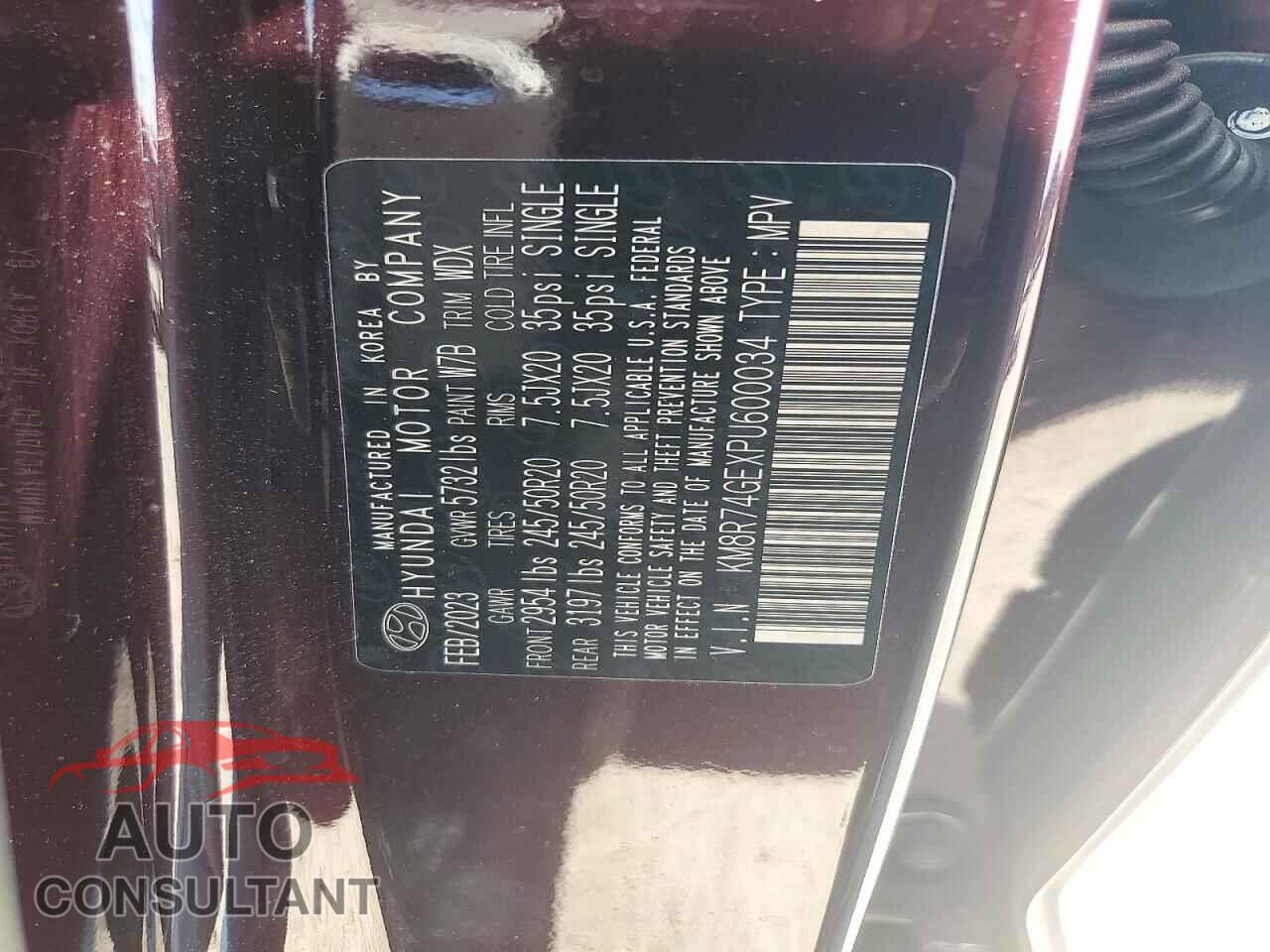 HYUNDAI PALISADE 2023 - KM8R74GEXPU600034