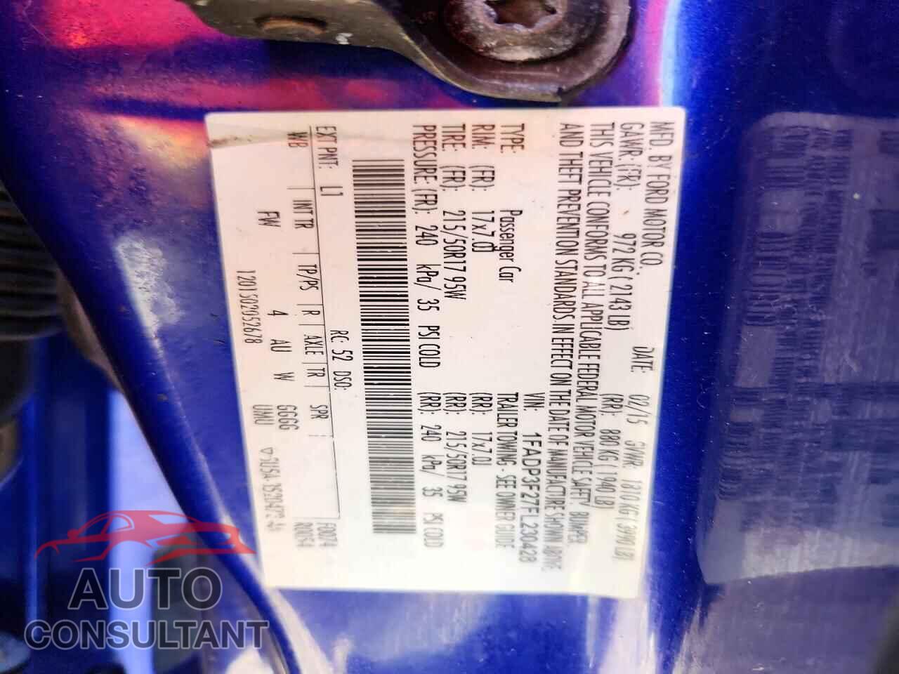FORD FOCUS 2015 - 1FADP3F27FL230428