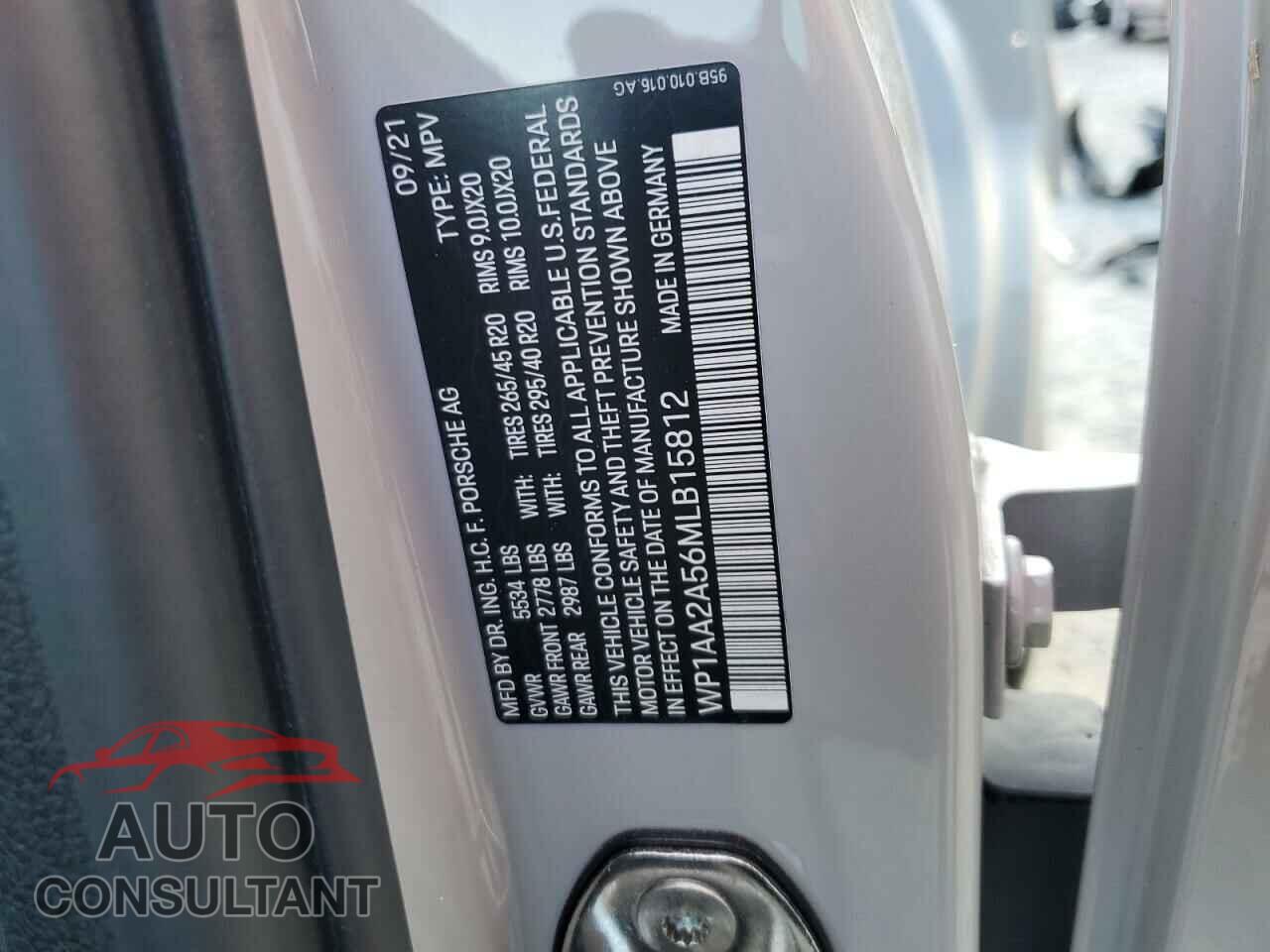 PORSCHE MACAN 2021 - WP1AA2A56MLB15812