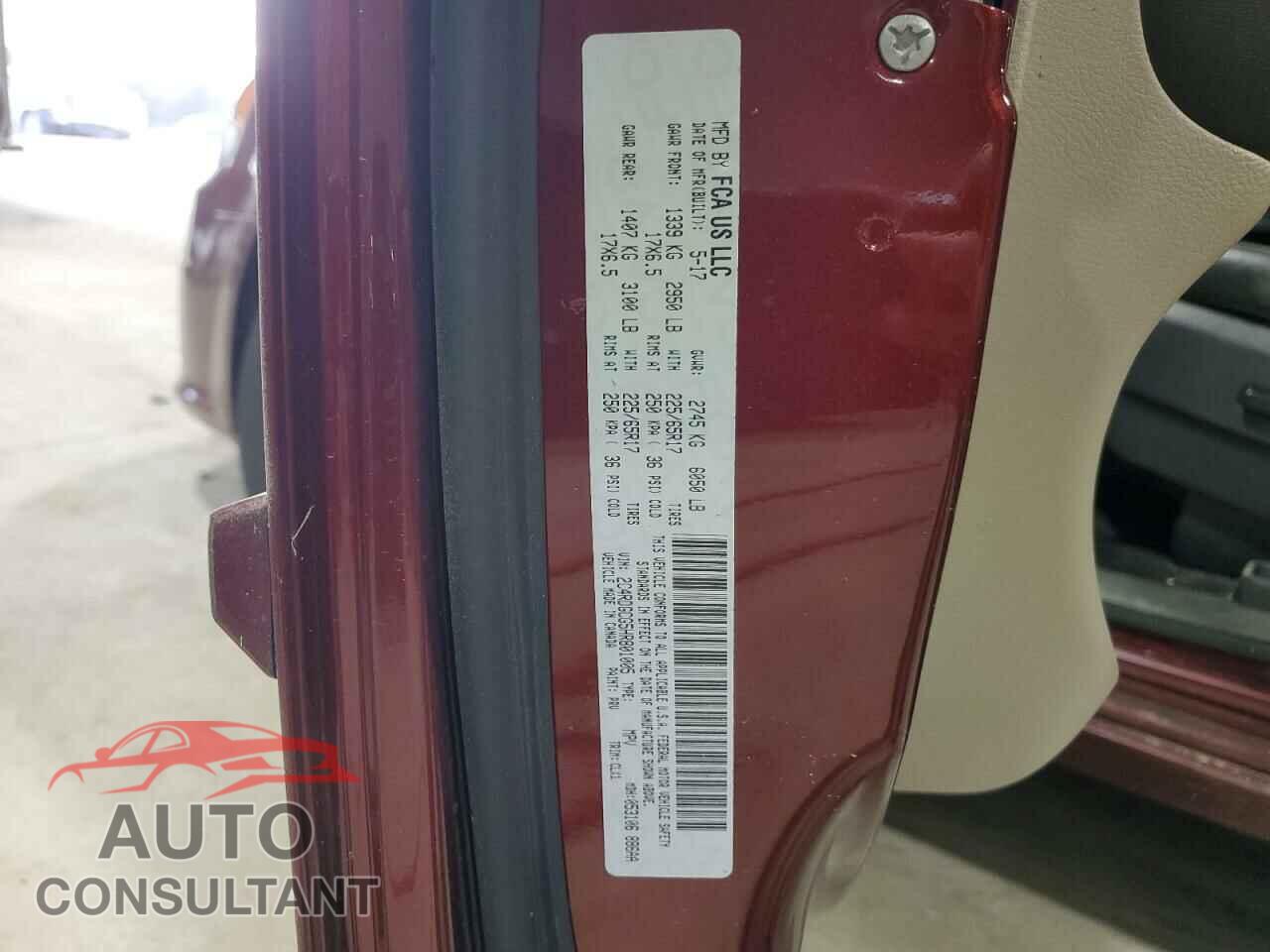 DODGE CARAVAN 2017 - 2C4RDGCG5HR801005