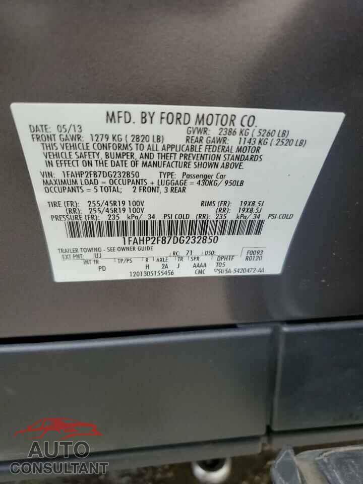 FORD TAURUS 2013 - 1FAHP2F87DG232850
